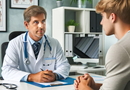 Врач консультирует пациента